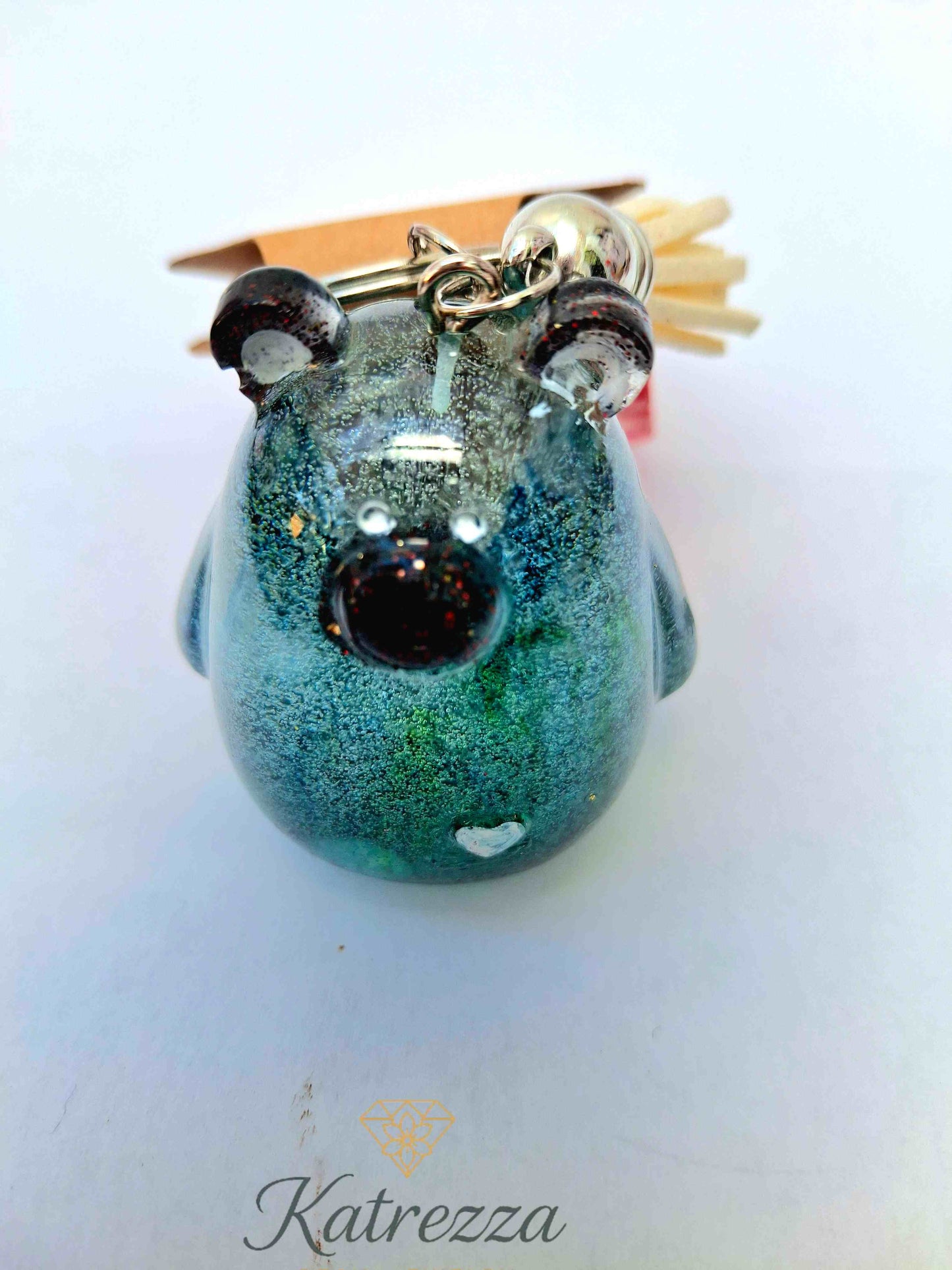 Imperfect Resin Teddy Bear Keychain – Handmade Cute Bear Accessories