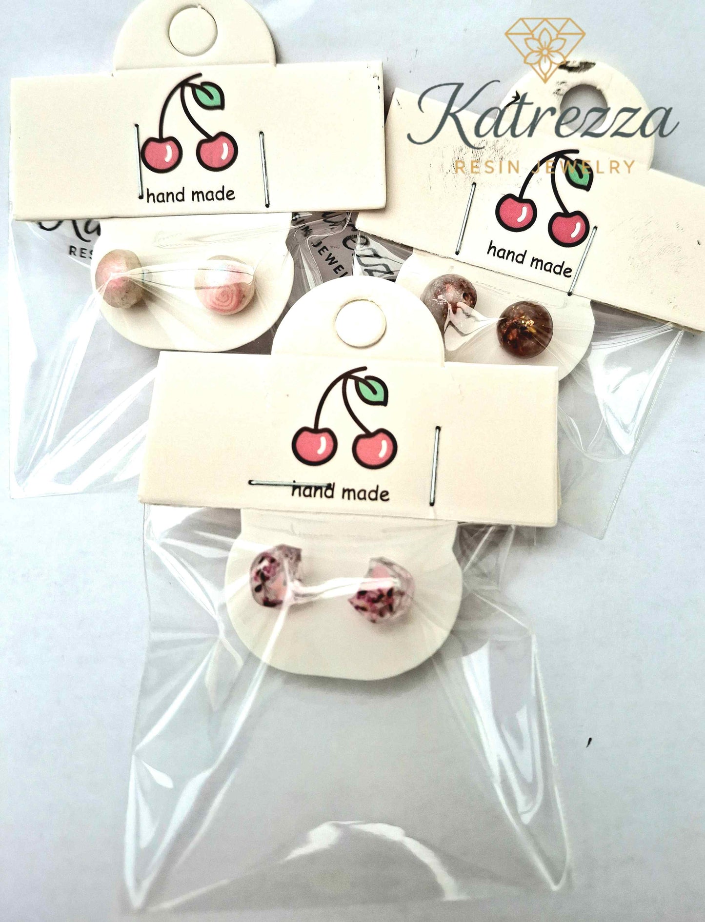 Handmade Resin Silicone Stud Earrings – 3 Varieties | Katrezza