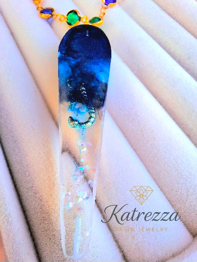 Scorpio Zodiac Resin Pendant Necklace – Katrezza Resin Jewelry