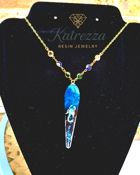Scorpio Zodiac Resin Pendant Necklace – Katrezza Resin Jewelry