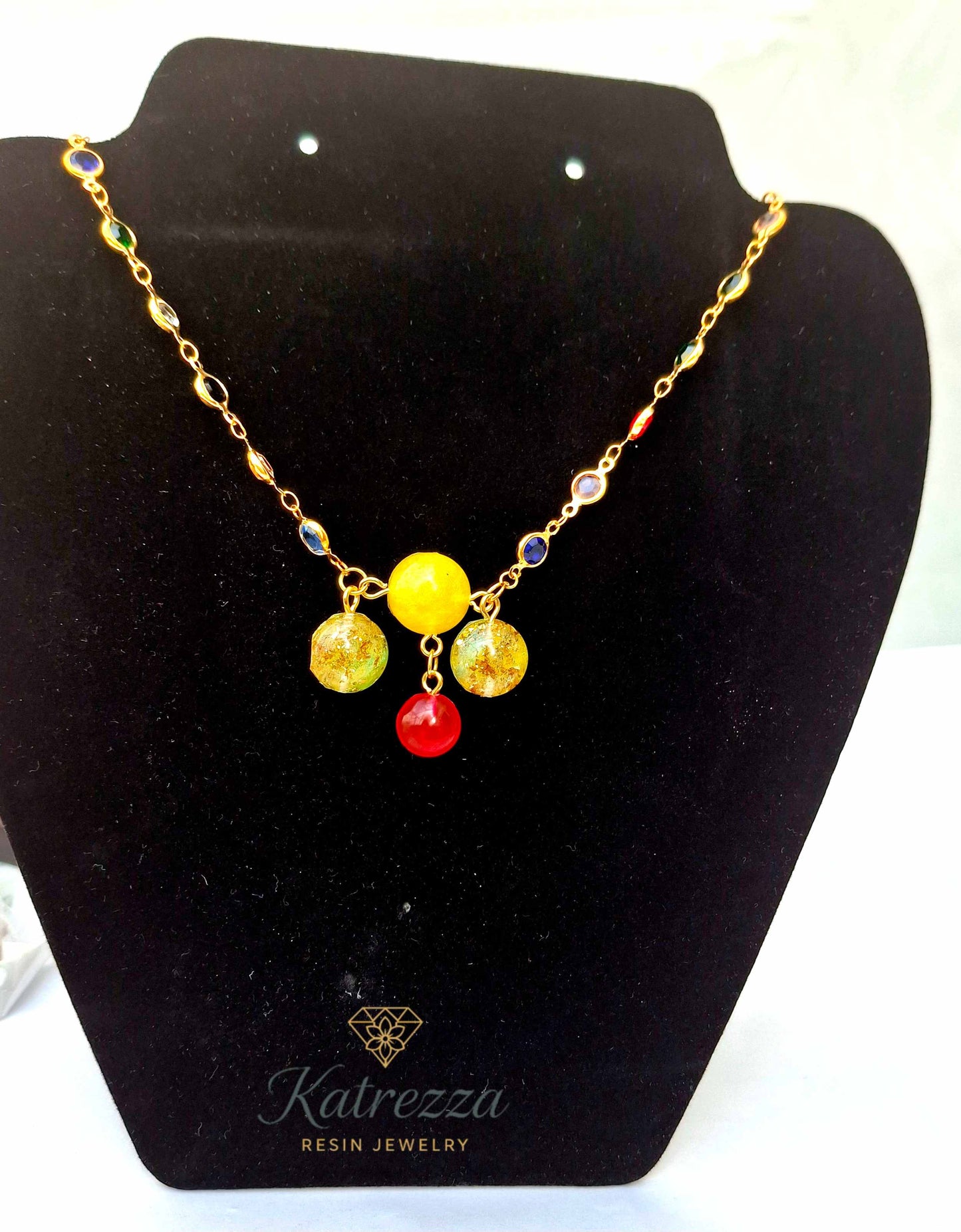 Aurora Resin Necklace – 63 cm