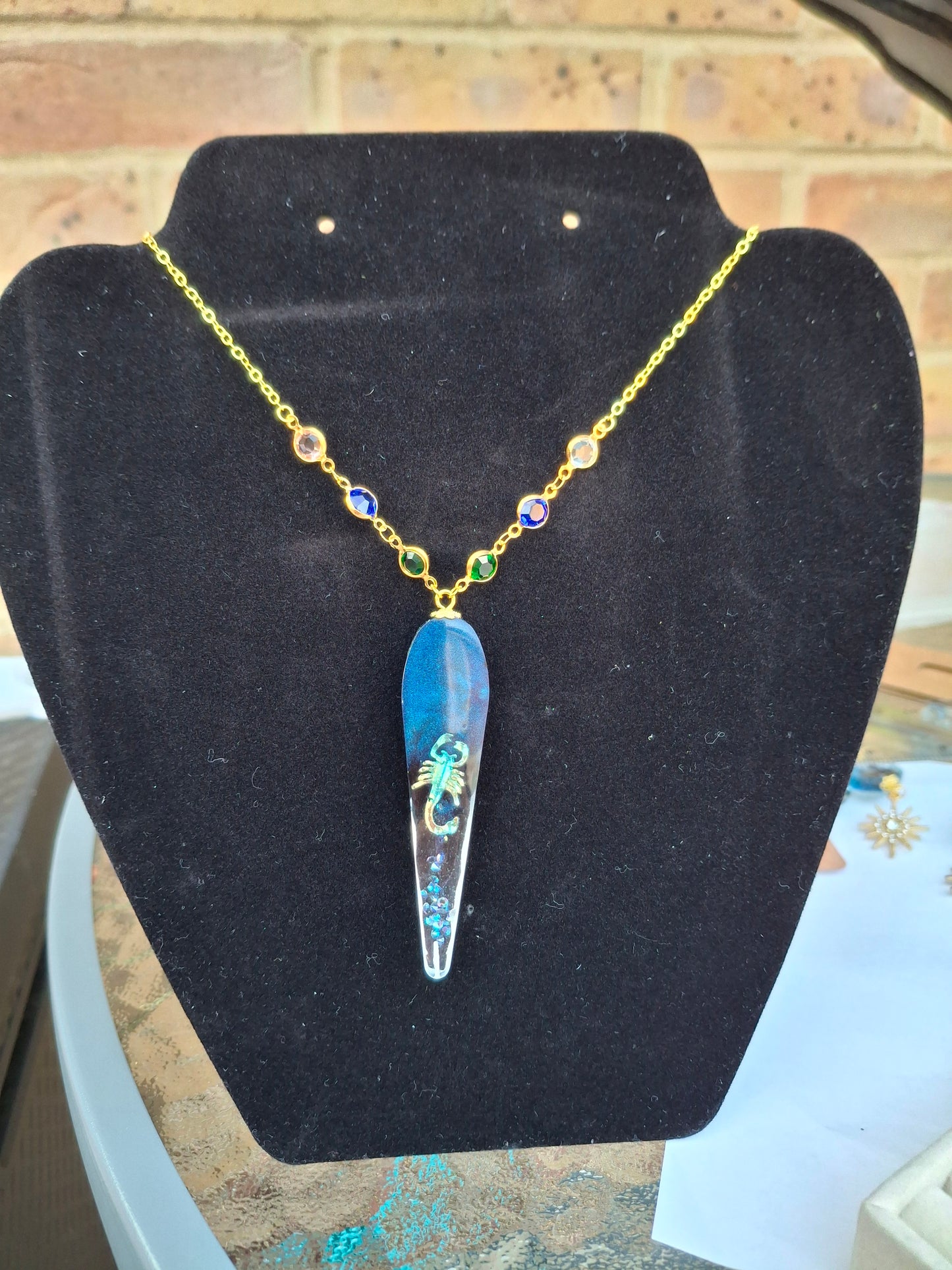 Scorpio Zodiac Resin Pendant Necklace – Katrezza Resin Jewelry