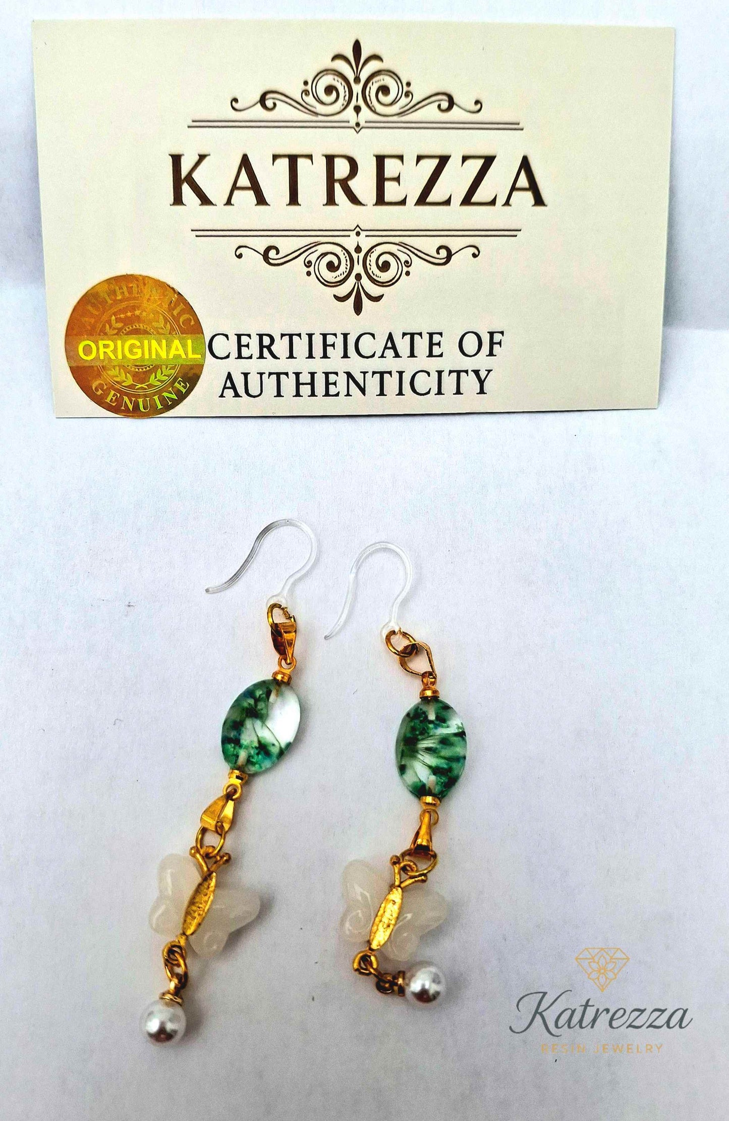 Butterfly Dream Resin Earrings – 8 cm