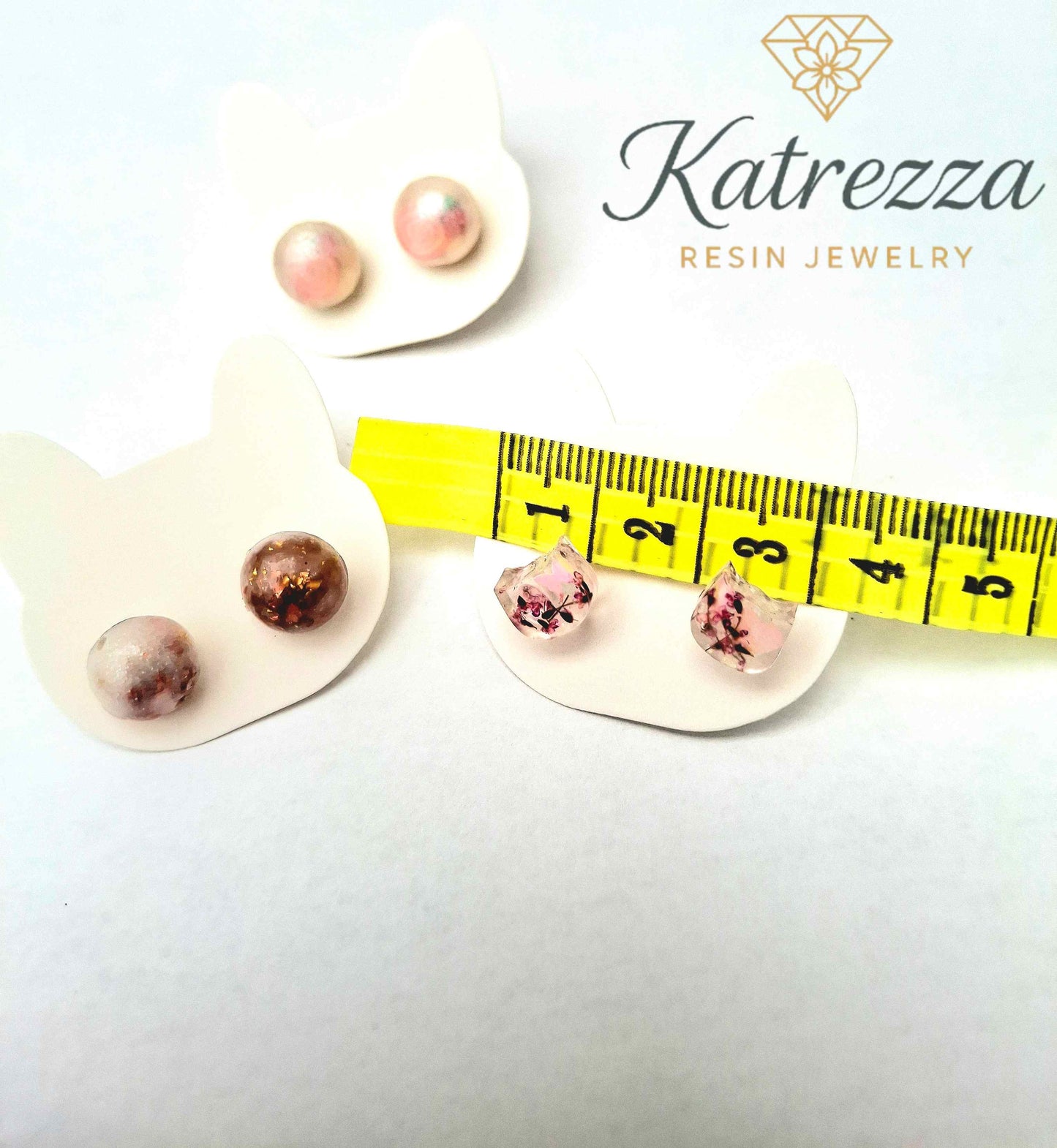 Handmade Resin Silicone Stud Earrings – 3 Varieties | Katrezza