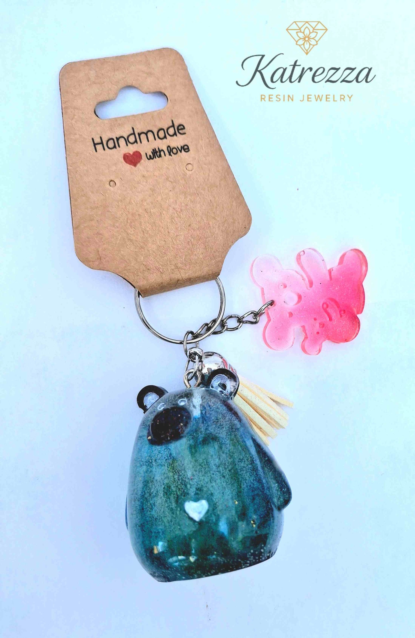 Imperfect Resin Teddy Bear Keychain – Handmade Cute Bear Accessories