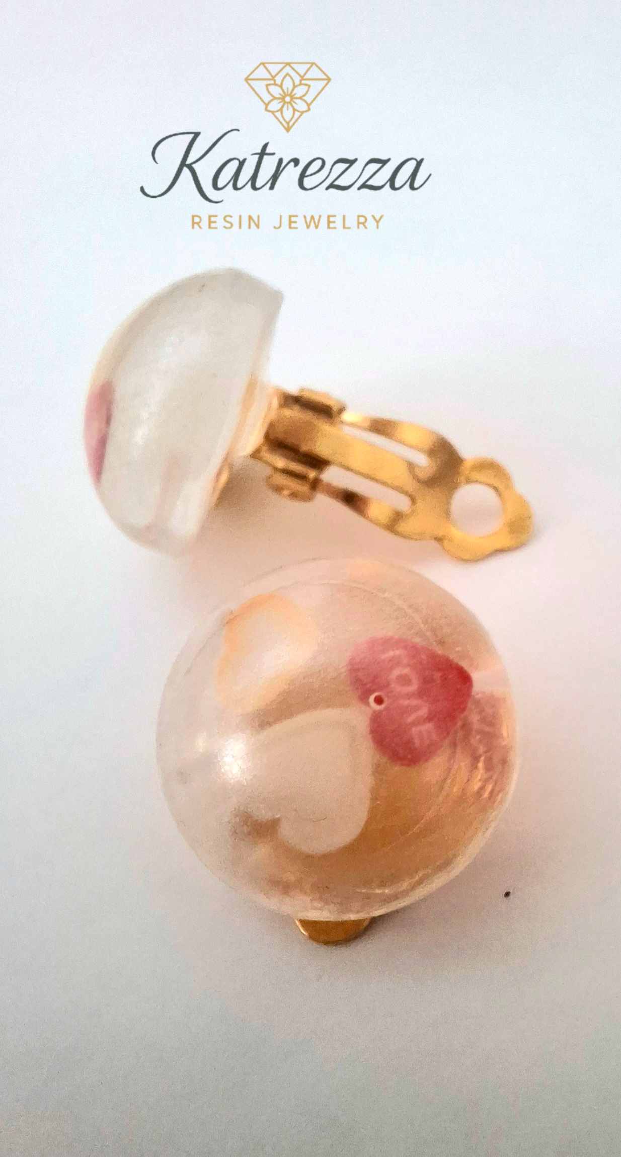 Handmade Resin Clip-On Earrings for Kids – Cute Play Jewellery (Multiple Designs)