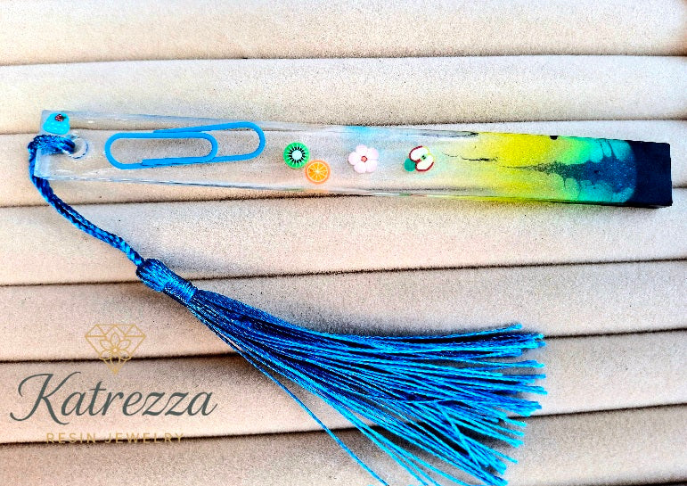Resin Bookmark with Paperclip & Charms – Katrezza Resin Jewelry