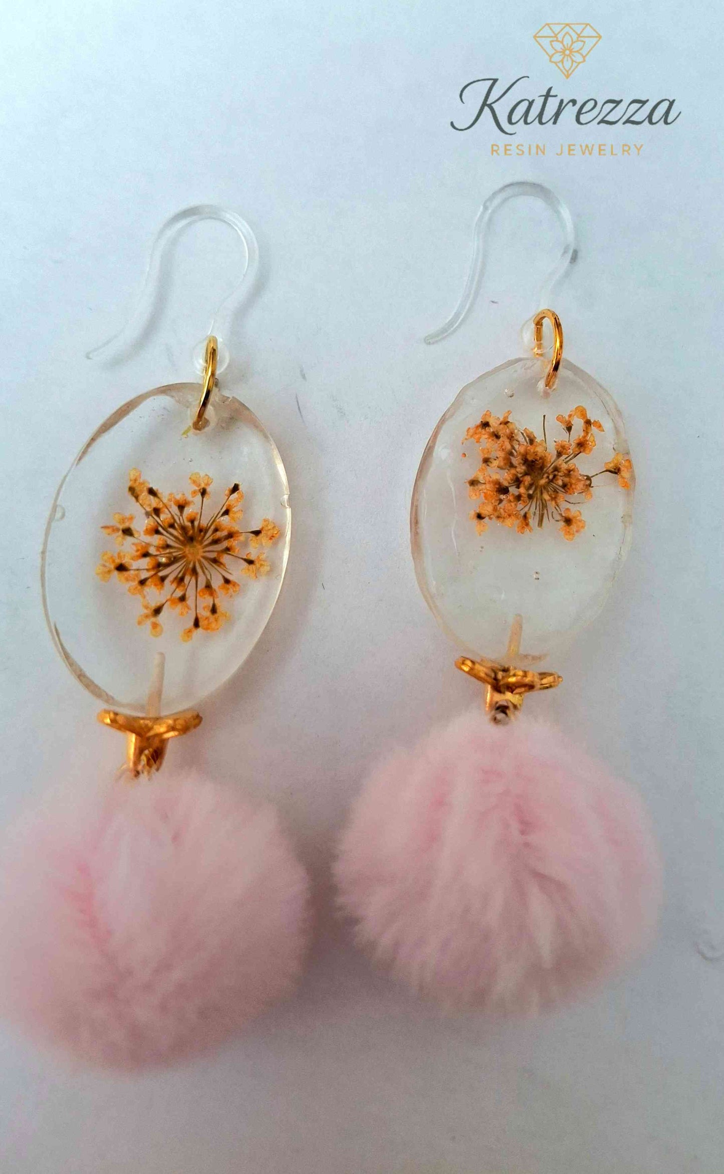 Whimsical Floral Resin Earrings – Hypoallergenic Hooks – Lightweight UK Handmade Jewelry