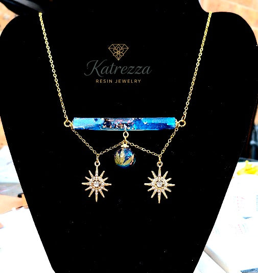 Celestial Garden Resin Jewelry Set