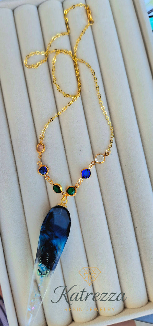 Scorpio Zodiac Resin Pendant Necklace – Katrezza Resin Jewelry