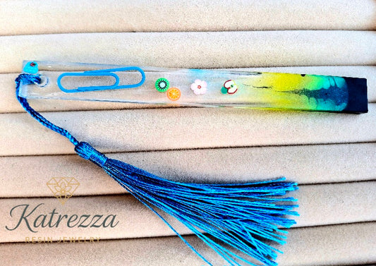 Resin Bookmark with Paperclip & Charms – Katrezza Resin Jewelry